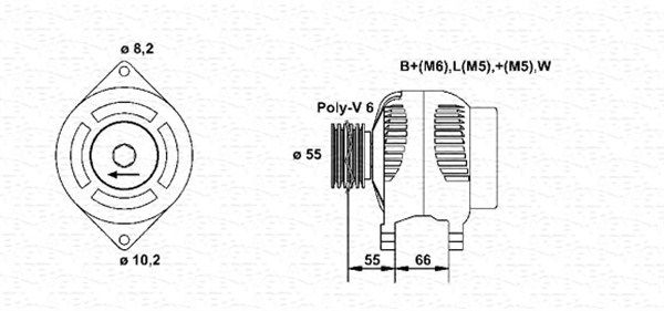 MAGNETI MARELLI kintamosios srovės generatorius 943355024010